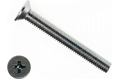 Винт с потайной головкой и крестообразным шлицем M2,5х16, DIN 965, нержавеющая сталь А2 — Крепимир